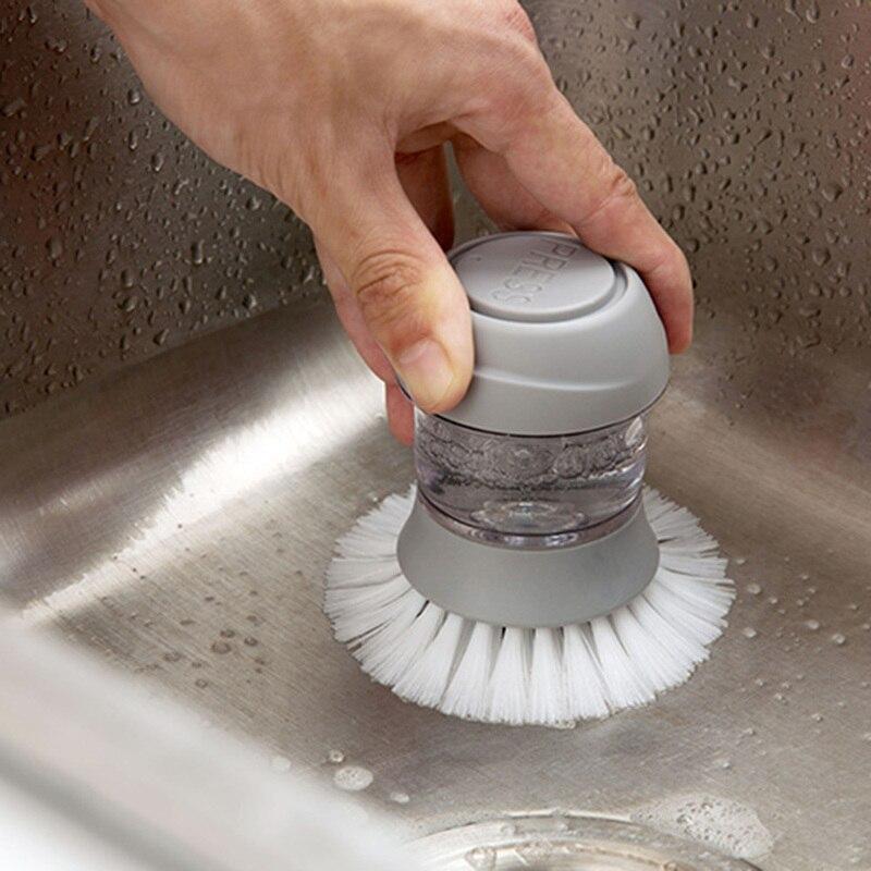 Cepillo Limpiador Con Dispenser de jabon