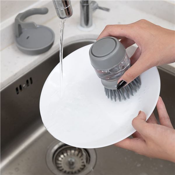 Cepillo Limpiador Con Dispenser de jabon